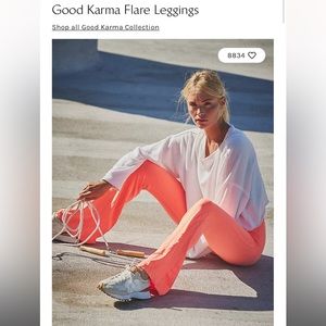 NWOT Free People Good Karma Flare leggings
